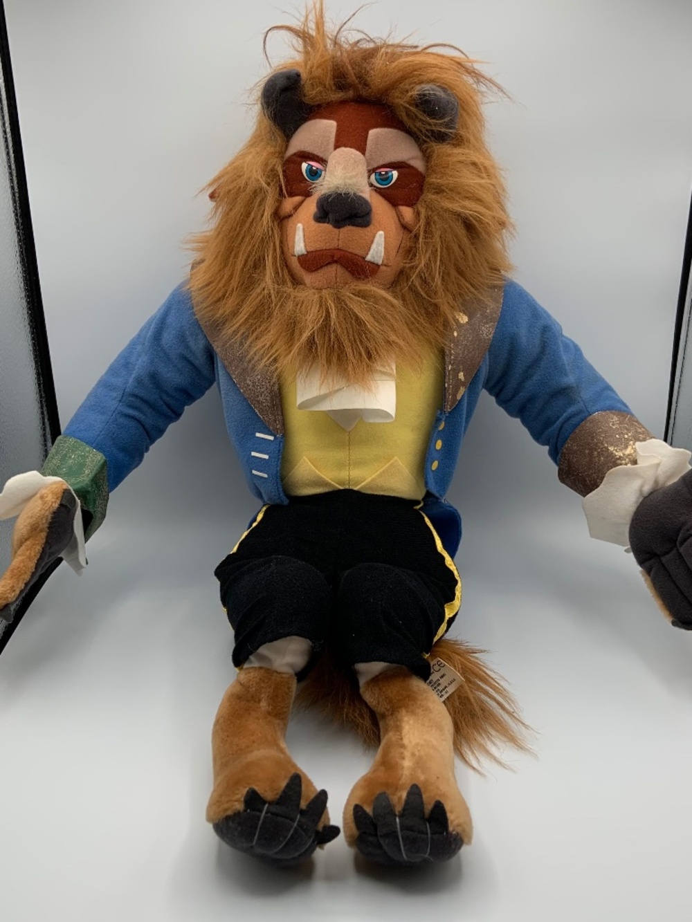 Vintage Walt Disney Company Disney Beauty and the Beast 20" Large Beast Plush
